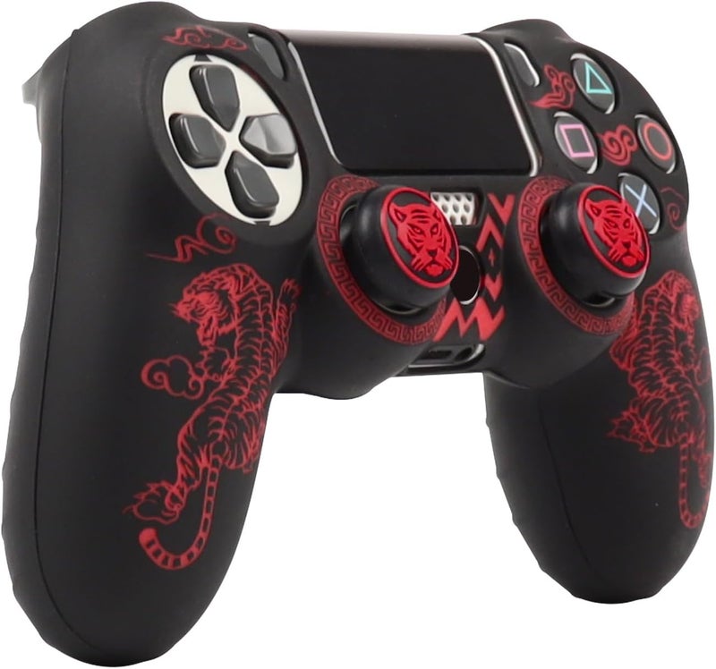 RALAN Tiger Design Controller Skin Cover with 2 Thumb Grips Compatible with PS4/Playstation 4 Slim/Pro Controller - Image 3